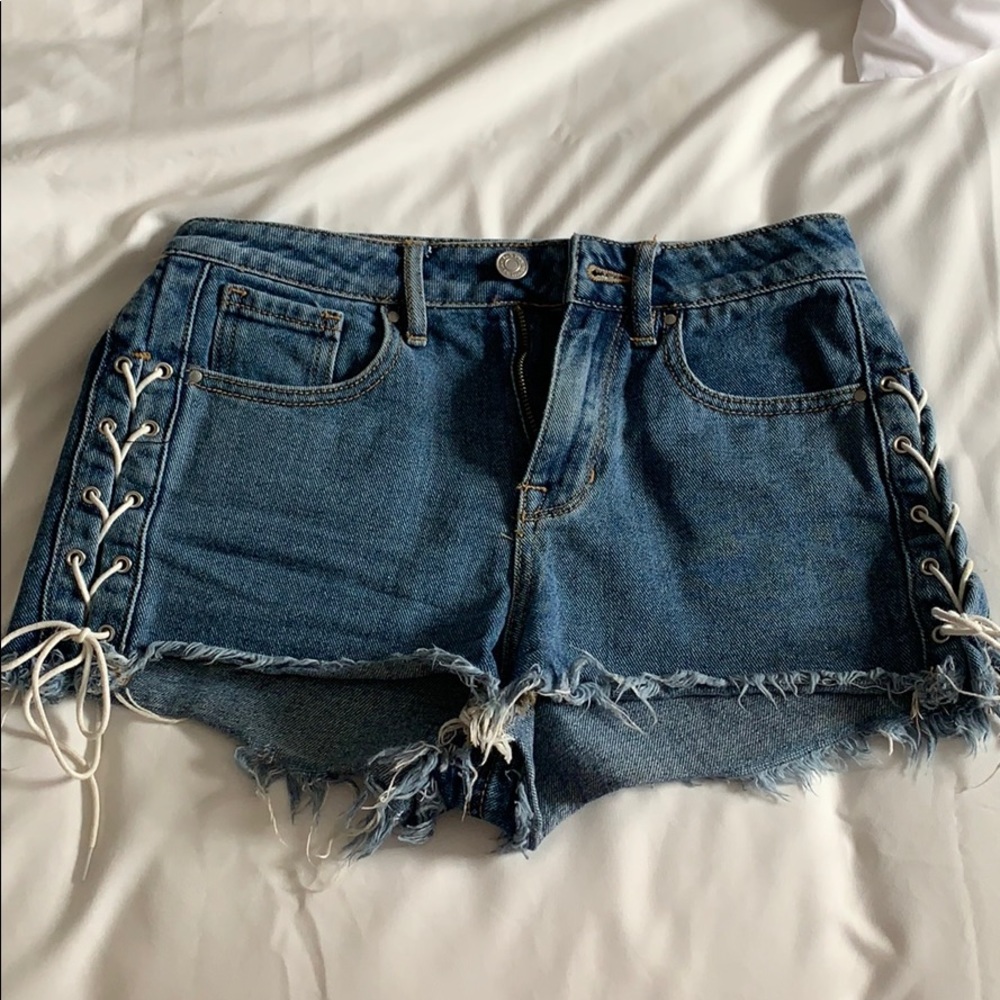 Pacsun High Rose Lace Up Shorts 25!!!